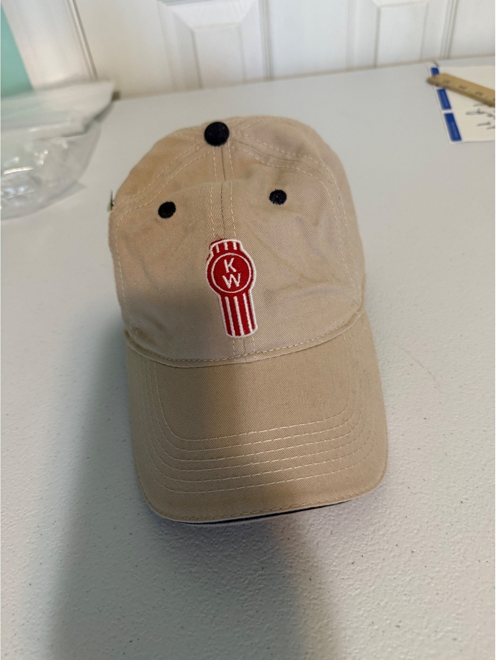 New Kenworth Beige Bamboo Baseball Cap Hat
